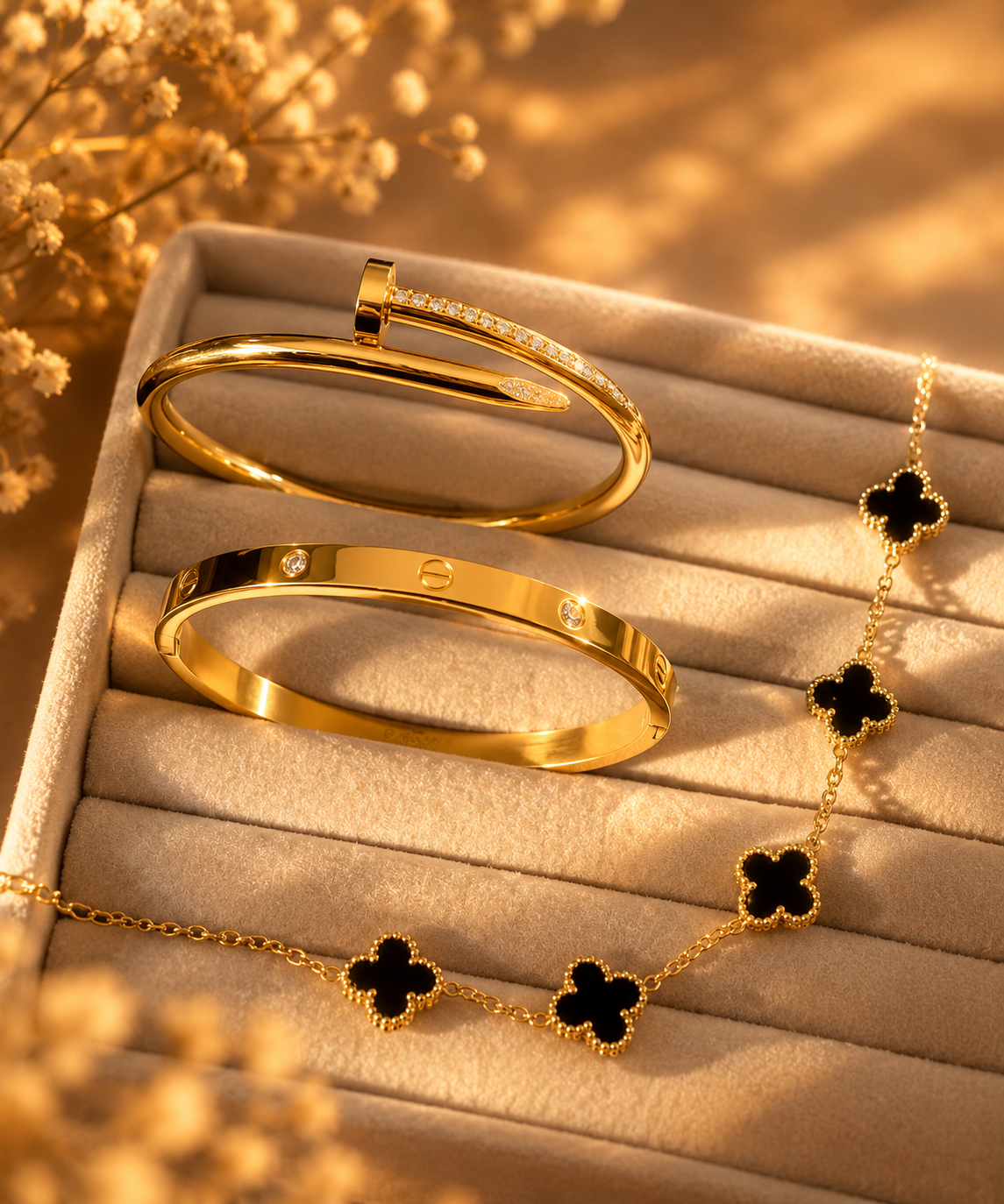 Golden Trio Bracelet Combo
