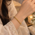 Braided Gold Bracelet with Extender Chain