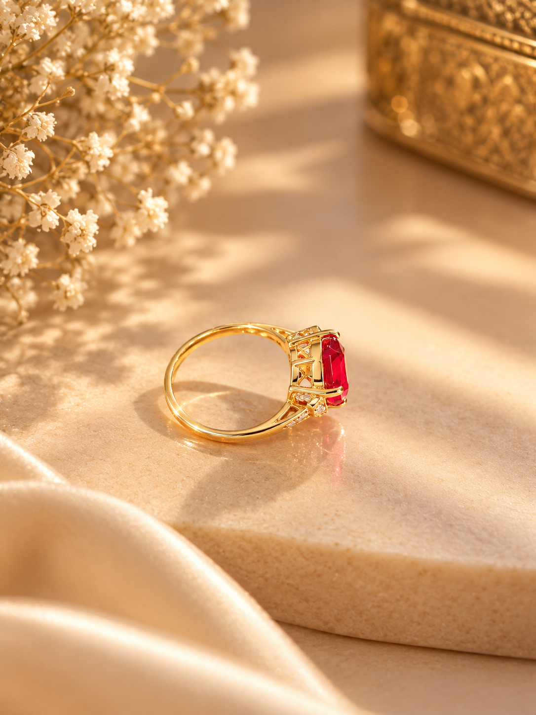 Ruby Radiance Gold Ring