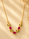 Golden Vine Ruby Necklace