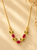 Golden Vine Ruby Necklace