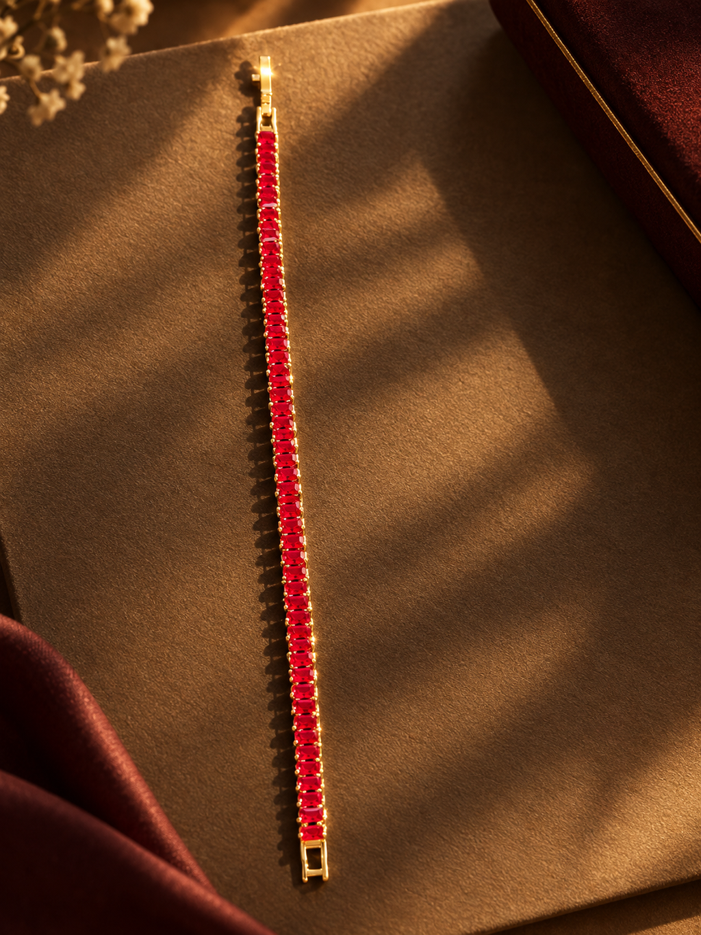 Ruby Red Tennis Bracelet