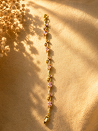Beautiful gold-tone design + sparkling pink stones = woh elegant look jo har outfit ke saath stand out kare. ❤️