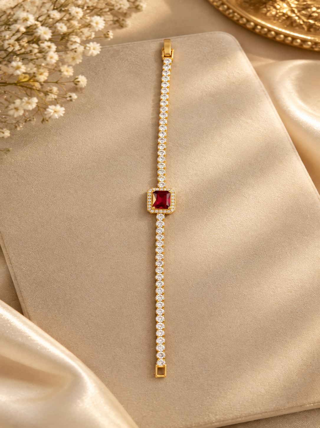 Ruby Radiance Tennis Bracelet